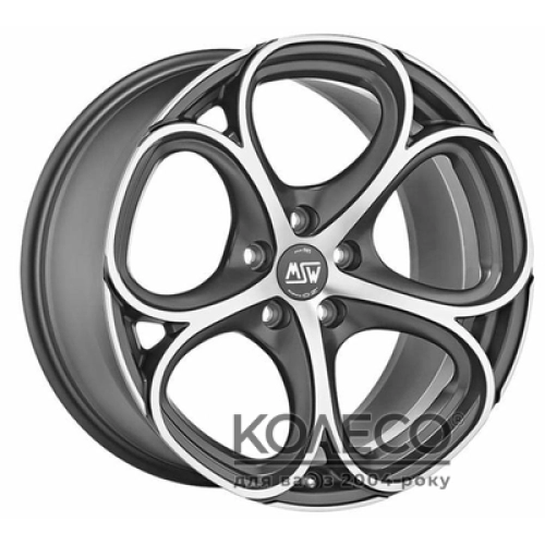 MSW 82 W8 R18 PCD5x108 ET50 DIA63.4 matt gun metal full polished
