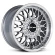 Ronal LS W7.5 R15 PCD4x100 ET25 DIA57.1 silver front diamond cut