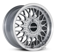 Диски Ronal LS W7.5 R15 PCD4x100 ET25 DIA57.1 silver front diamond cut