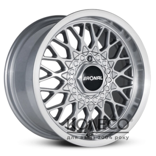 Ronal LS W7.5 R15 PCD4x100 ET25 DIA57.1 silver front diamond cut