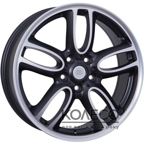 WSP Italy Mini (W1654) Amstel W7.5 R19 PCD5x120 ET52 DIA72.6 dull black polished
