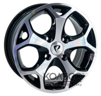 Диски Replica Ford GT BK386 W6 R14 PCD4x108 ET35 DIA63.4 BM