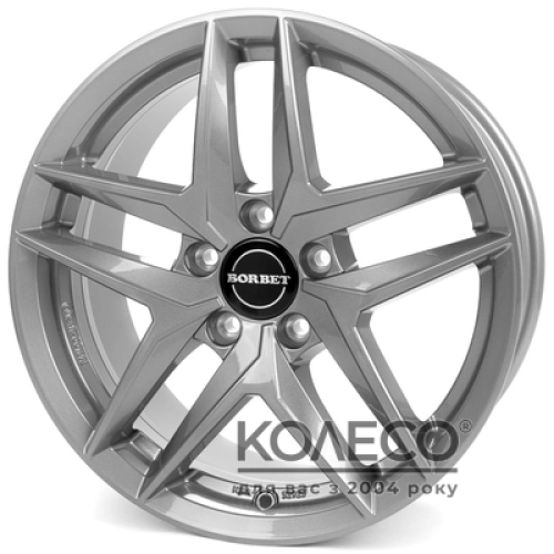 Borbet Z W6.5 R16 PCD5x112 ET44 DIA66.5 gloss metal grey