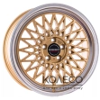 Borbet B W7 R17 PCD4x100 ET38 DIA64.1 gold rim polished