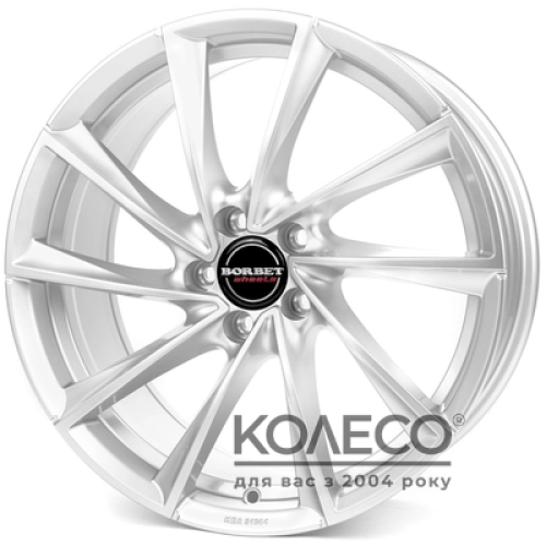 Borbet VTX W8 R18 PCD5x114.3 ET48 DIA72.6 brilliant silver