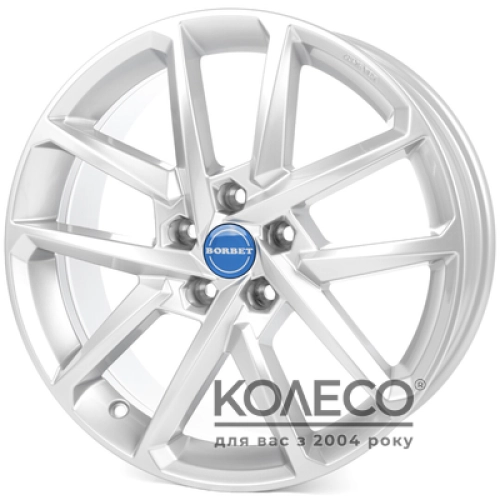 Borbet N W8 R18 PCD5x108 ET42 DIA63.4 crystal silver