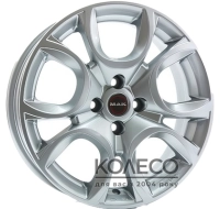 Диски Mak Torino W6 R15 PCD5x98 ET39 DIA58.1 silver