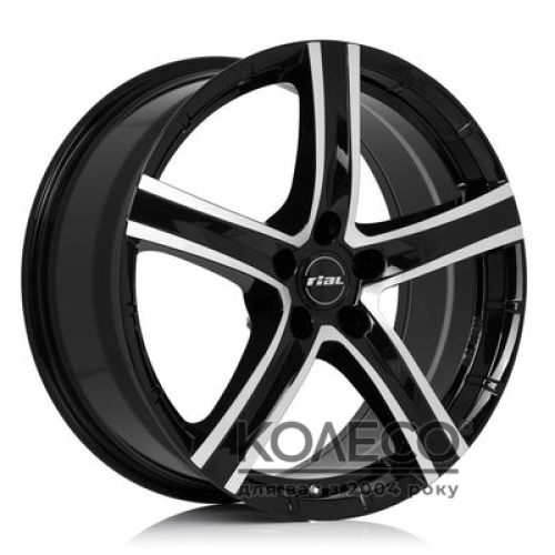 Rial Quinto W9.5 R20 PCD5x120 ET38 DIA72.6 diamond black front polished