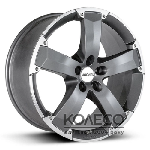 Ronal R47 W8 R17 PCD5x118 ET45 DIA71 titanium rim lip diamond cut