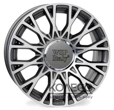 WSP Italy Fiat (W162) Grase W6 R15 PCD4x98 ET35 DIA58.1 anthracite polished