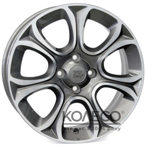 WSP Italy Fiat (W163) Evo W6 R16 PCD4x100 ET45 DIA56.6 anthracite polished