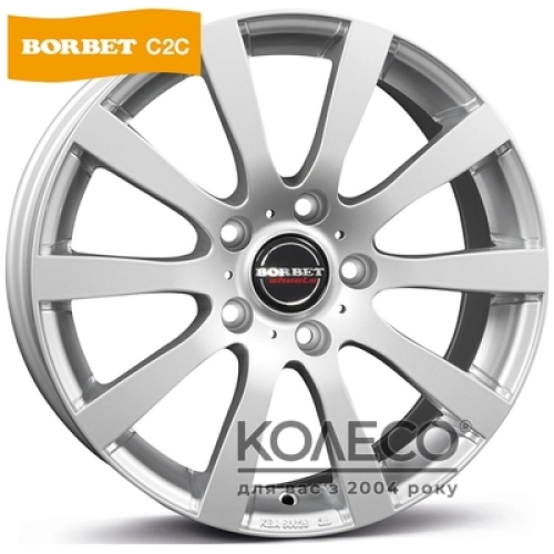 Borbet C2C W8 R18 PCD5x130 ET50 DIA71.5 brilliant silver