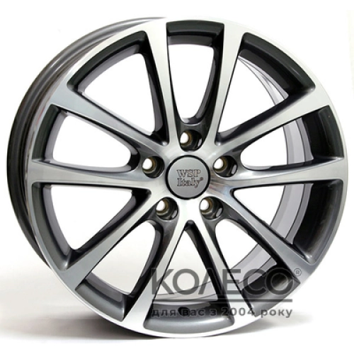 WSP Italy Volkswagen (W454) Eos Riace W8 R18 PCD5x112 ET44 DIA57.1 anthracite polished