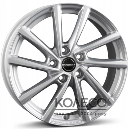 Borbet V W7 R18 PCD5x110 ET38 DIA65.1 crystal silver