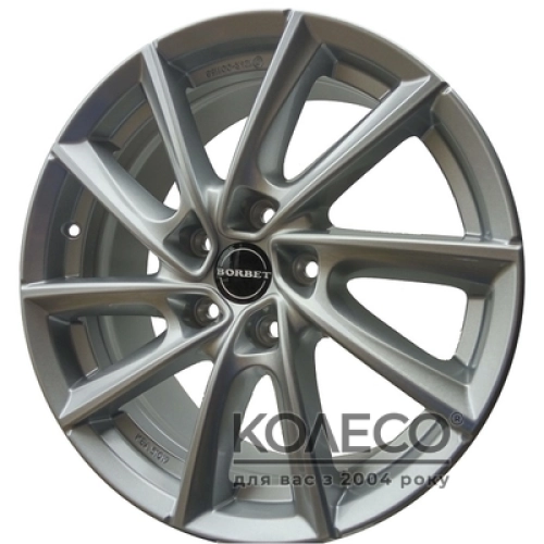 Borbet VT W7.5 R17 PCD5x112 ET52 DIA66.6 crystal silver