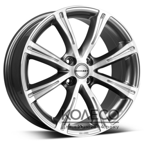 Borbet X8 W7 R15 PCD4x98 ET35 DIA64.1 black chrome polished