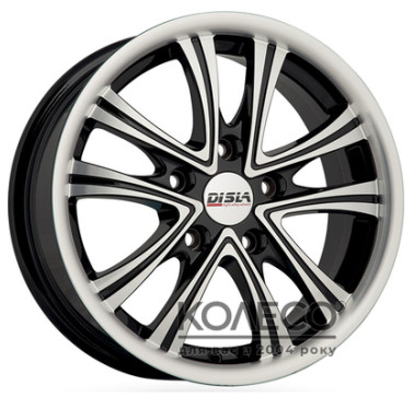 Disla Evolution W6.5 R15 PCD5x100 ET35 DIA57.1 Black Diamond