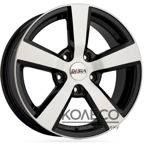Disla Formula W6.5 R15 PCD5x108 ET35 DIA67.1 Black Diamond