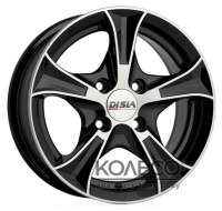 Диски Disla Luxury W7 R16 PCD5x98 ET38 DIA67.1 Black Diamond