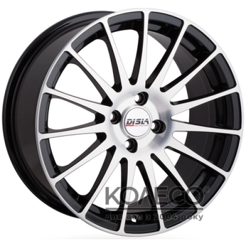 Disla Turismo W7.5 R17 PCD5x120 ET40 DIA72.6 Black Diamond