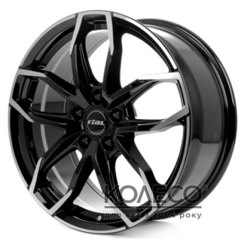 Rial Lucca W6.5 R16 PCD5x114.3 ET38 DIA70.1 diamond black front polished
