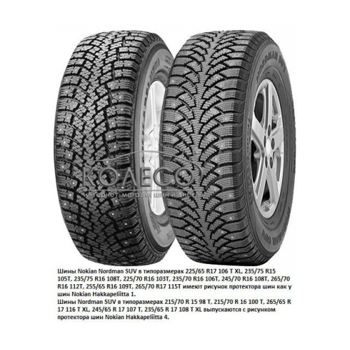 Зимові шини Nokian Nordman SUV 245/65 R17 107T шип