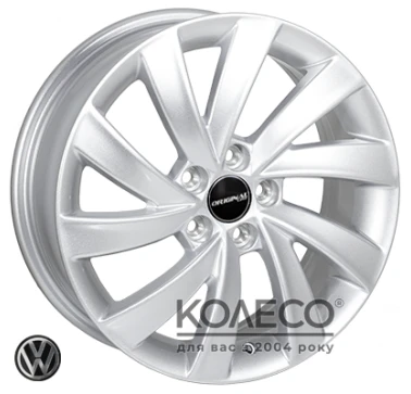 JH H664 W6 R16 PCD5x100 ET40 DIA57.1 silver