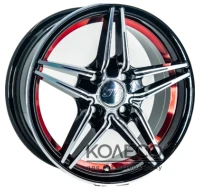 Диски GT QC1281 W6 R14 PCD4x100 ET35 DIA67.1 BMRedL