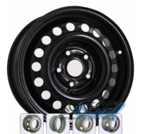 Диски Kapitan Сталь W6.5 R16 PCD5x105 ET39 DIA56.6 Black