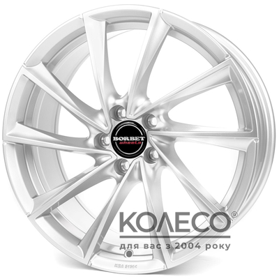 Borbet VTX R18 W8 PCD5x114.3 ET48 DIA72.6 brilliant silver