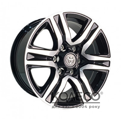 Replica TY718 R17 W7.5 PCD6x139.7 ET25 DIA106.1 BKF