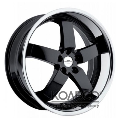 TSW Monarch R20 W9.5 PCD5x120 ET32 DIA72.6 black polished lip