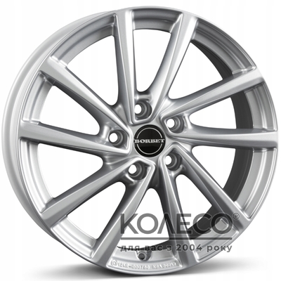 Borbet V R18 W7 PCD5x114.3 ET41 DIA67.1 crystal silver