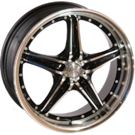 League 208 W7 R17 PCD4x108 ET40 DIA73.1 FMBK